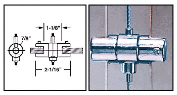 C.R. Laurence CRL Chrome Plated Adjustable Double Shelf Brackets for the Cable Display System | CB104