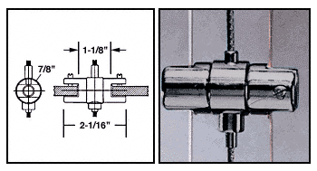 C.R. Laurence CRL Brushed Nickel Plated Adjustable Double Shelf Brackets for the Cable Display System | CB105