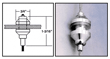 C.R. Laurence CRL Chrome Plated Drilled Glass Shelf Brackets for the Cable Display System | CB108
