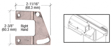C.R. Laurence CRL  Adjustable Right  Top Rail Fastening Plate | CB350R
