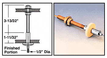 C.R. Laurence CRL Chrome Plated Ceiling Mount Fittings for Cable Display System | CB74