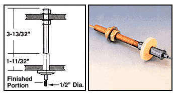 C.R. Laurence CRL Brushed Nickel Plated Ceiling Mount Fittings for Cable Display System | CB75