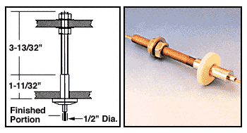 C.R. Laurence CRL Gold Plated Ceiling Mount Fittings for Cable Display System | CB76