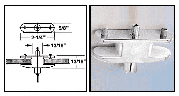 C.R. Laurence CRL Chrome Plated Fixed Double Shelf Brackets for the Cable Display System | CB96