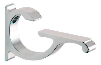 C.R. Laurence CRL Chrome Designer Aluminum Glass Shelf Bracket - 5/8&quot; - 3/4&quot; Glass - Package | CC75CH