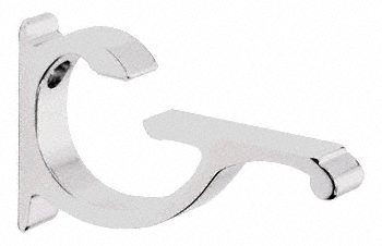 C.R. Laurence CRL White Designer Aluminum Glass Shelf Bracket - 5/8&quot; - 3/4&quot; Glass - Package | CC75W