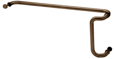 C.R. Laurence CRL Dark Bronze 10&quot; x 28&quot; Back-to-Back Offset Combination Push and Pull Handle Set | CD10X28DU