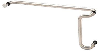C.R. Laurence CRL Satin Anodized 10&quot; x 28&quot; Back-to-Back Offset Combination Push and Pull Handle Set | CD10X28SA