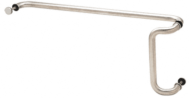C.R. Laurence CRL Satin Anodized 10&quot; x 33&quot; Back-to-Back Offset Combination Push and Pull Handle Set | CD10X33SA