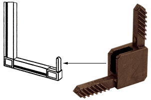 C.R. Laurence CRL-Sash Bronze Square Storm Window Corner for CRL-Sash Square Cut Fabrication - Package | CD35BRZ