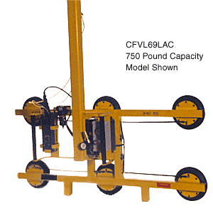 C.R. Laurence CRL Wood&#39;s 500 Pound Capacity Vertical Lift C-Frame Vacuum Lifter | CFVL49ACS
