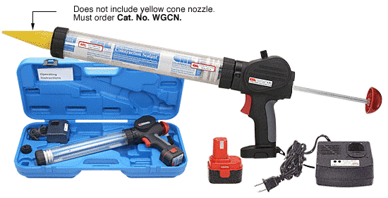 C.R. Laurence CRL 4.8V Variable Speed Cordless Sausage/Cartridge Caulking Gun Kit | CG48SG