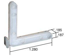 C.R. Laurence CRL Corner Key - 1.28&quot; Leg; .185&quot; Width - Package | CK110K