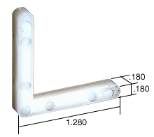 C.R. Laurence CRL Corner Key - 1.28&quot; Leg; .180&quot; Width - Bulk 100 Pack | CK180B