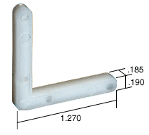 C.R. Laurence CRL Corner Key - 1.27&quot; Leg; .185&quot; Width - Bulk 100 Pack | CK195B