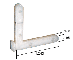 C.R. Laurence CRL Corner Key - 1.240&quot; Leg; .150&quot; Width - Package | CK200K