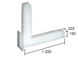 C.R. Laurence CRL Corner Key - 1.220&quot; Leg; .222&quot; Width - Bulk 100 Pack | CK230B
