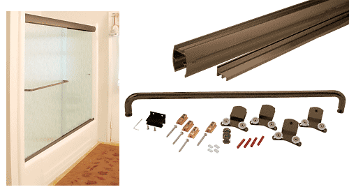 C.R. Laurence CRL Oil Rubbed Bronze Cottage CK Series Sliding Shower Door Kit 60&quot; x 80&quot; with Clear Jambs for 3/8&quot; Glass | CK3860800RB
