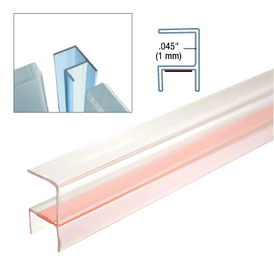 Gordon Glass® Crystal Clear Copolymer Strip for 90 Degree Glass-to-Glass Joints - 12.8mm Laminated Glass - 95 in. - Pack of 5