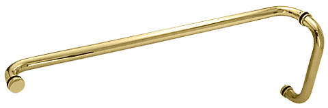 C.R. Laurence CRL Polished Brass 10&quot; x 28&quot; Back-to-Back Straight Combination Push and Pull Handle Set | CM10X28BR