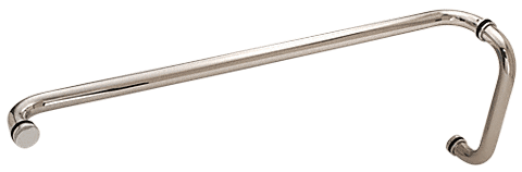 C.R. Laurence CRL Polished Stainless 10&quot; x 28&quot; Back-to-Back Straight Combination Push and Pull Handle Set | CM10X28PS