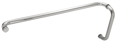 C.R. Laurence CRL Satin Anodized 12&quot; x 28&quot; Back-to-Back Straight Combination Push and Pull Handle Set | CM12X28SA