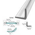 Gordon Glass&#174; Multi-Purpose Polycarbonate Clear L-shape Angle Jamb for 1/4" to 1/2" Glass - 73 in long
