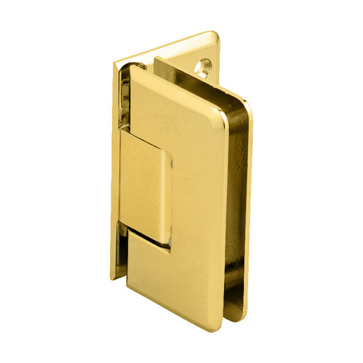 CRL Polished Brass Cologne 044 Series Wall Mount Offset Back Plate Hinge | C0L044BR