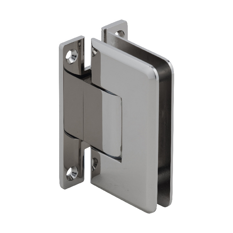 CRL Polished Nickel Cologne 337 Series Adjustable Wall Mount Full Back Plate Hinge | C0L337PN