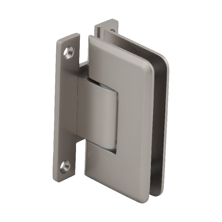 CRL Satin Nickel Cologne 337 Series Adjustable Wall Mount Full Back Plate Hinge | C0L337SN