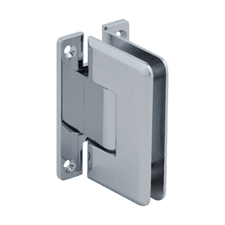 CRL Polished Chrome Cologne 537 Series Wall Mount Full Back Plate Standard Shower Door Hinge with 5&amp;#186; Offset | C0L537CH