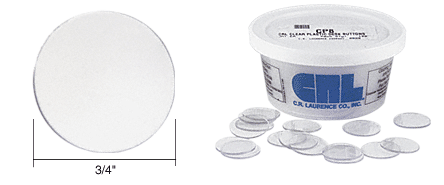 C.R. Laurence CRL Clear Plastic Desk Buttons - 100 Pack | CP8