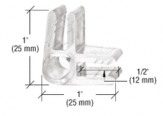 C.R. Laurence CRL 90 Degree 2-Way Clear Plastic Display Connector | CPDC2