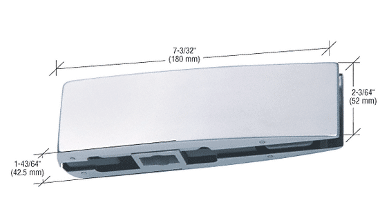 C.R. Laurence CRL Brushed Stainless Finish Curved Bottom Door Patch with INT301 Insert | CPF10CBS