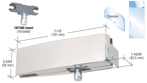 C.R. Laurence CRL Brushed Stainless Wall Mount Transom Curved Patch | CPF34BS