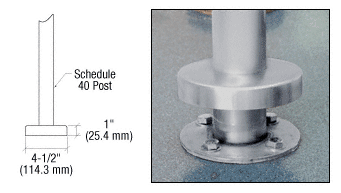 C.R. Laurence CRL Brushed Stainless CRS Stock Flange Mount Post | CR154039BS
