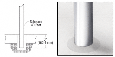 C.R. Laurence CRL Polished Stainless CRS Stock Core Drill Mount Post | CR154145PS