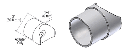 C.R. Laurence CRL Brushed Stainless CRS Post Adapter | CR2ADABS