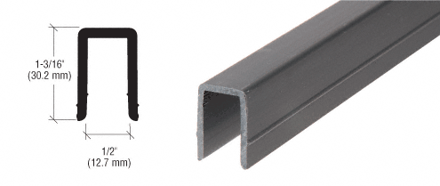 C.R. Laurence CRL CRS Cap Rail Vinyl for 1/2&quot; Glass used in Top Rail Only - 120 in | CR5PVT