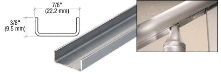C.R. Laurence CRL 2&quot; Brushed Stainless CRS Pocket Filler Channel - Pack of 2 | CRFBS2