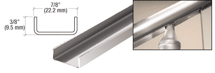 C.R. Laurence CRL 2&quot; Polished Stainless CRS Pocket Filler Channel -  Pack of 2 | CRFPS2