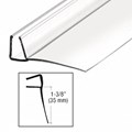 CRL Shower Door Polycarbonate with 90 degree 1-3/8" Long Vinyl Fin Seal for 1/2" Glass - 95" Long