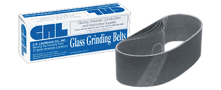 C.R. Laurence CRL 3&quot; x 21&quot; 80 Grit Portable Glass Grinding Belts - 10 pack | CRL3X2180X