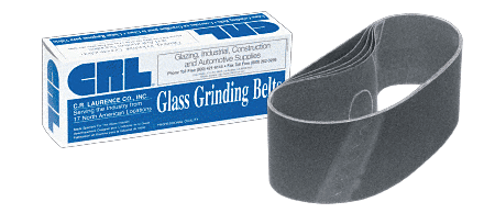 C.R. Laurence CRL 4&quot; x 24&quot; 220 Grit Portable Glass Grinding Belt - Pack of 10 | CRL4X24220X