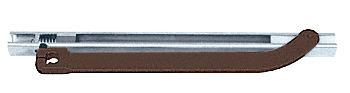 C.R. Laurence CRL Dark Bronze Finish Offset Arm Assembly with Mortise Type Slide-Track for 7/8&quot; Deep Rail | CRL8010J0XBRZ