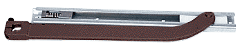 C.R. Laurence CRL Dark Bronze Finish Offset Arm Assembly with Surface Mount Type Slide-Track for 9/16&quot; Deep Rail | CRL8020V0XBRZ