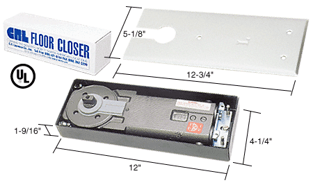 C.R. Laurence CRL 8300 Series Medium Duty 105 Degree No Hold Open Low Profile Floor Mounted Closers | CRL8372