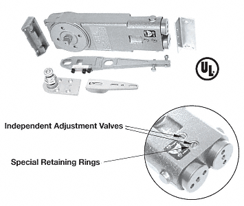 C.R. Laurence CRL 90 Degree Hold Open Overhead Concealed Closer Package for Side-Load Installation- A.D.A. &quot;S&quot; Package | CRL8960S