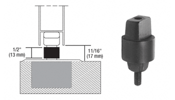 C.R. Laurence CRL Floor Mounted Closer 1/2&quot; Collar Height Tapered Type Spindle  | CRL9040S13