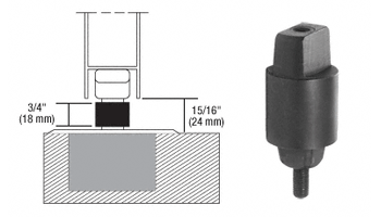 C.R. Laurence CRL Floor Mounted Closer 3/4&quot; Collar Height Tapered Type Spindle  | CRL9040S18